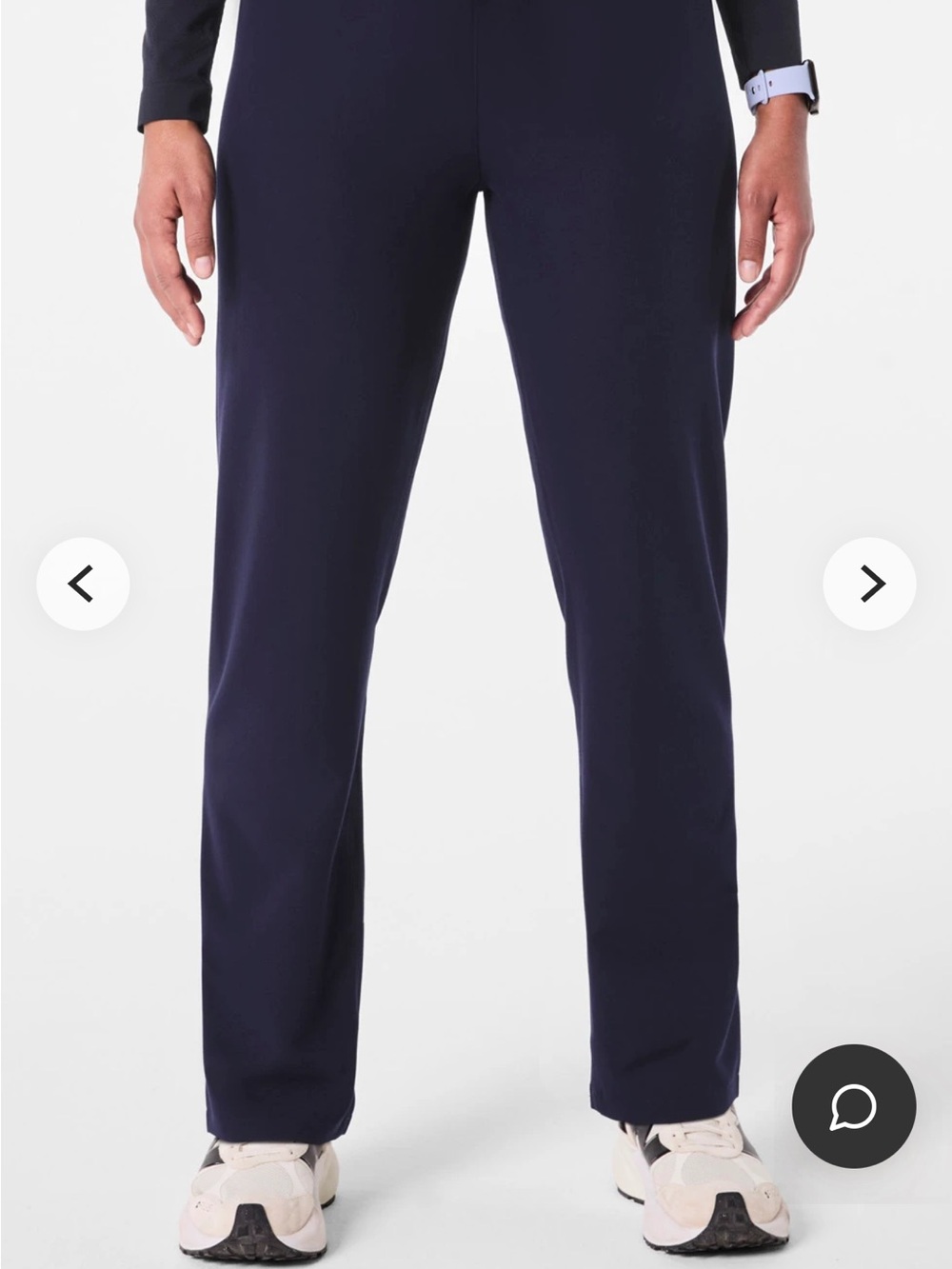 Women Navy Straight-Leg Scrub Pants